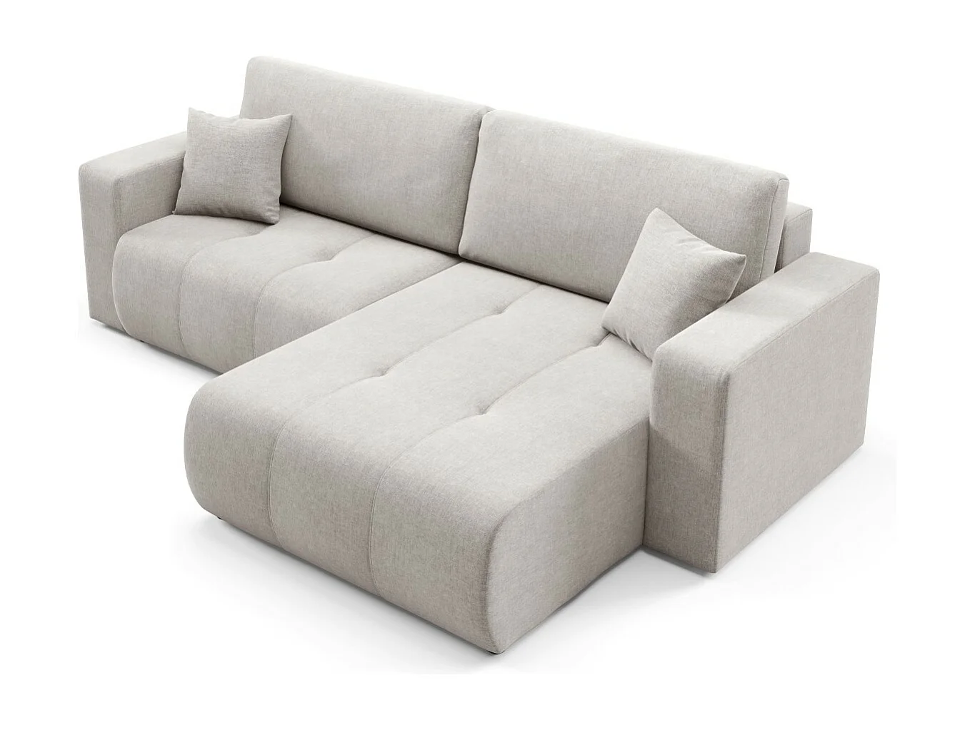 Canapé d'angle convertible MOLINIO L Gris