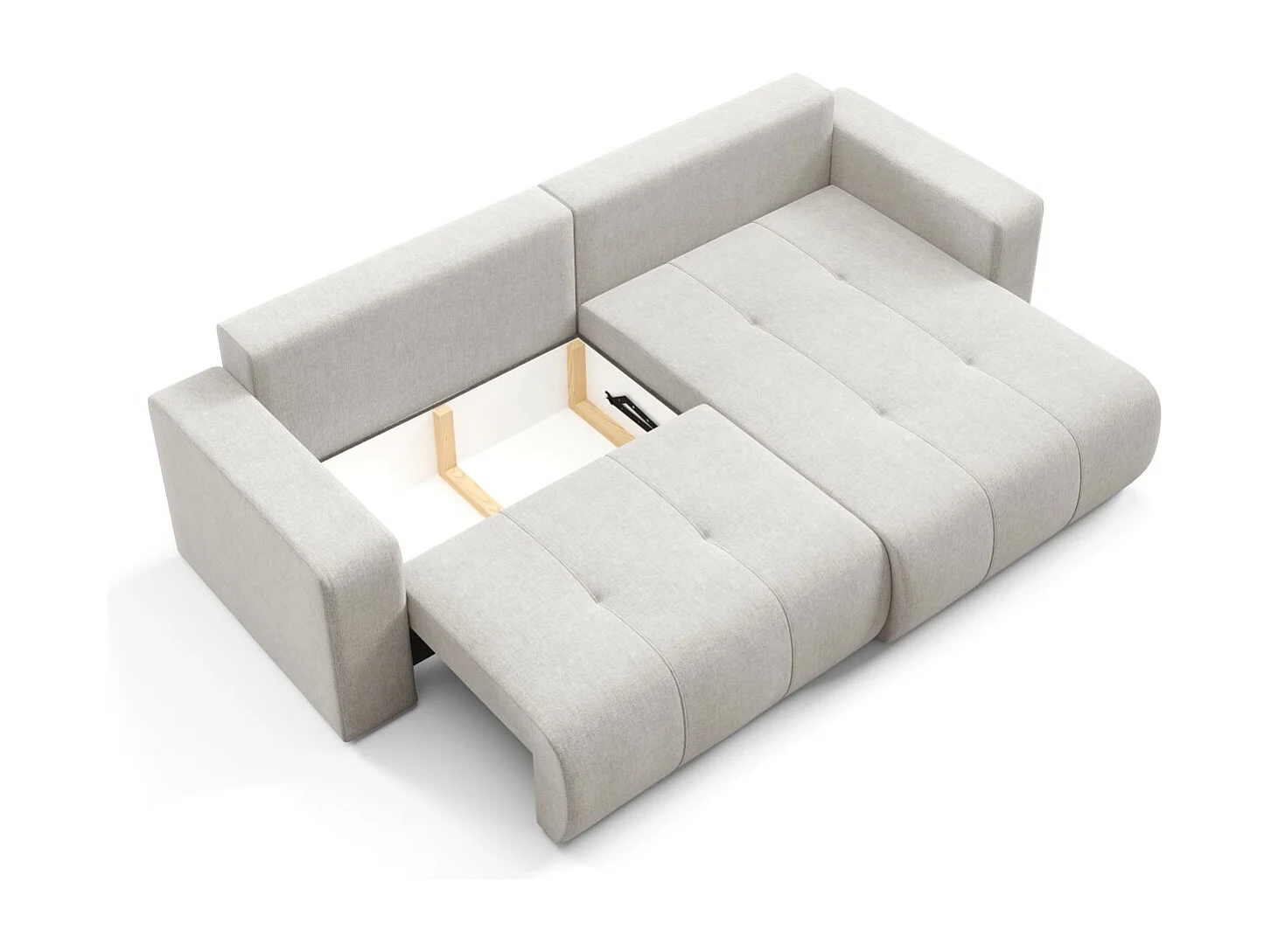 Canapé d'angle convertible MOLINIO L Gris