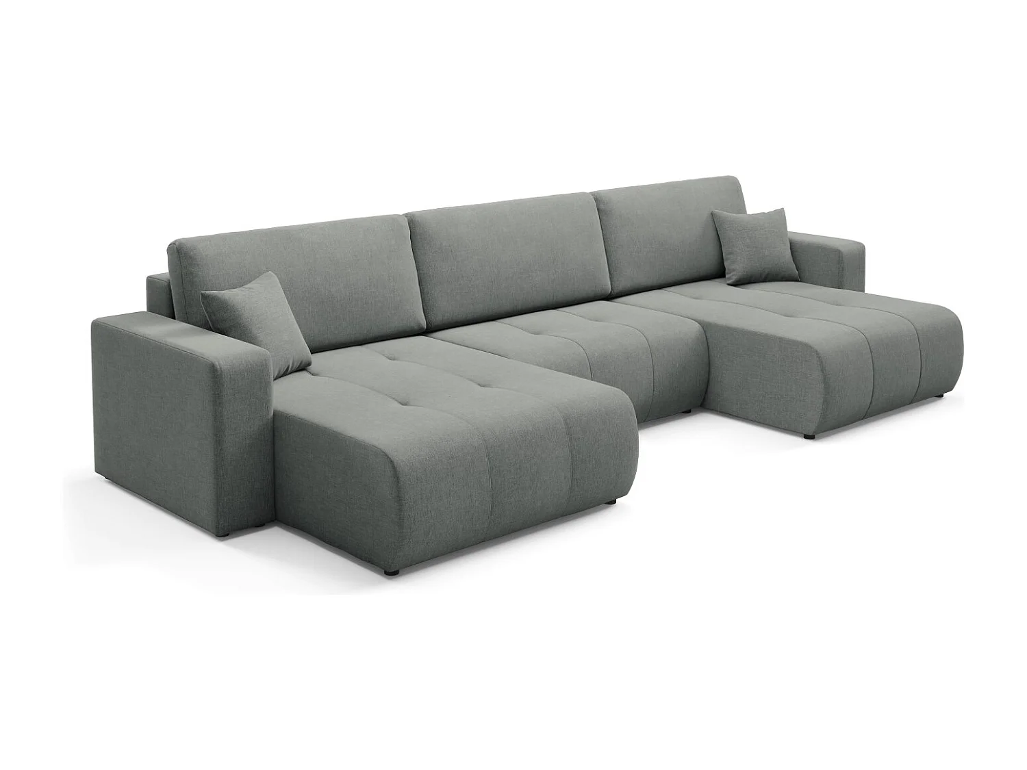 Canapé d'angle convertible MOLINIO U Gris clair