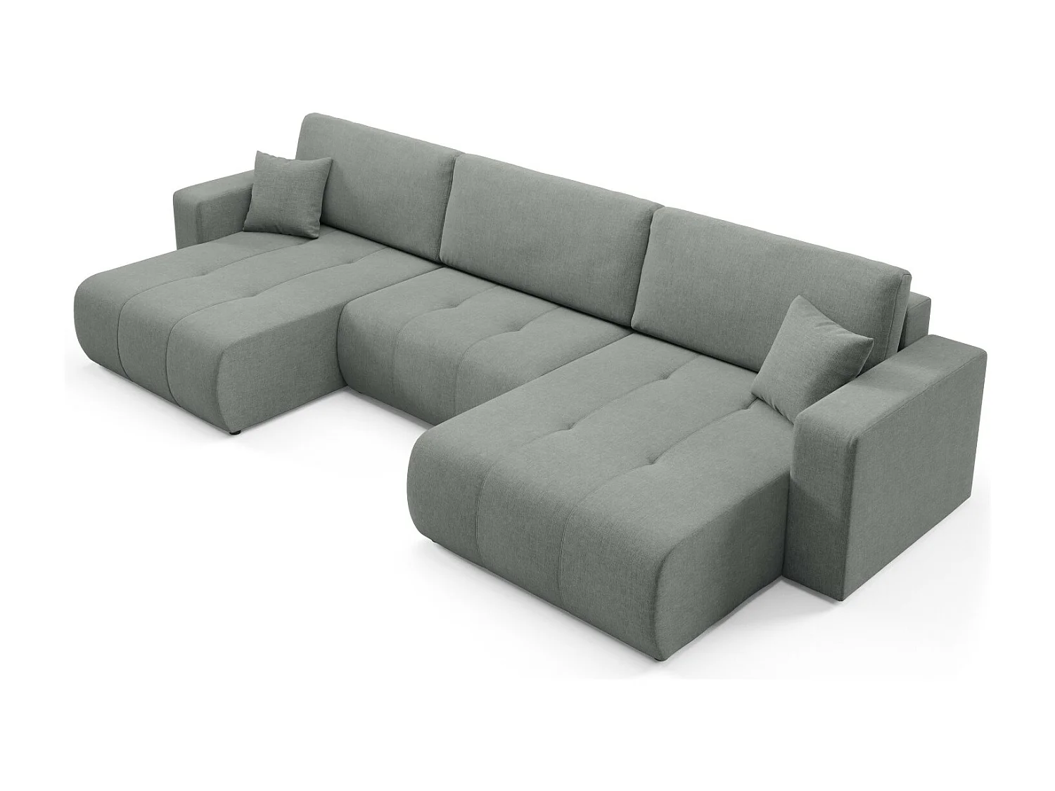 Canapé d'angle convertible MOLINIO U Gris clair