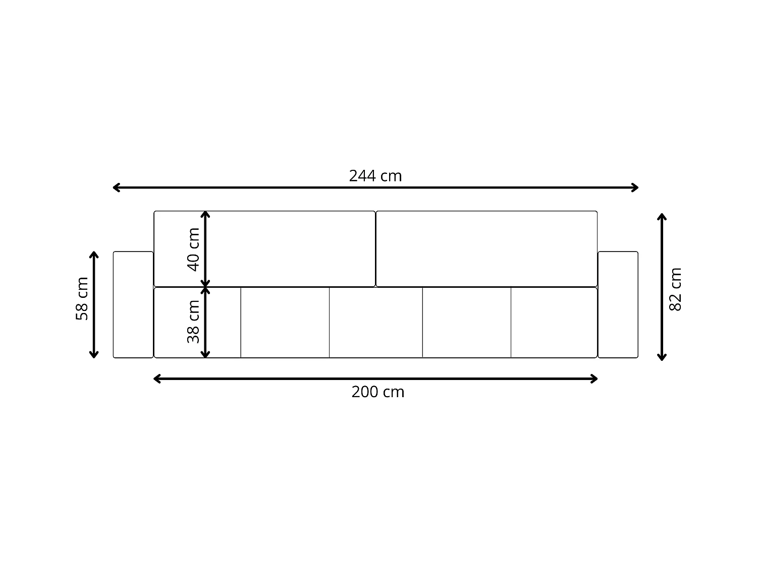 Schlafsofa mit Bettkasten MOLINIO Orange