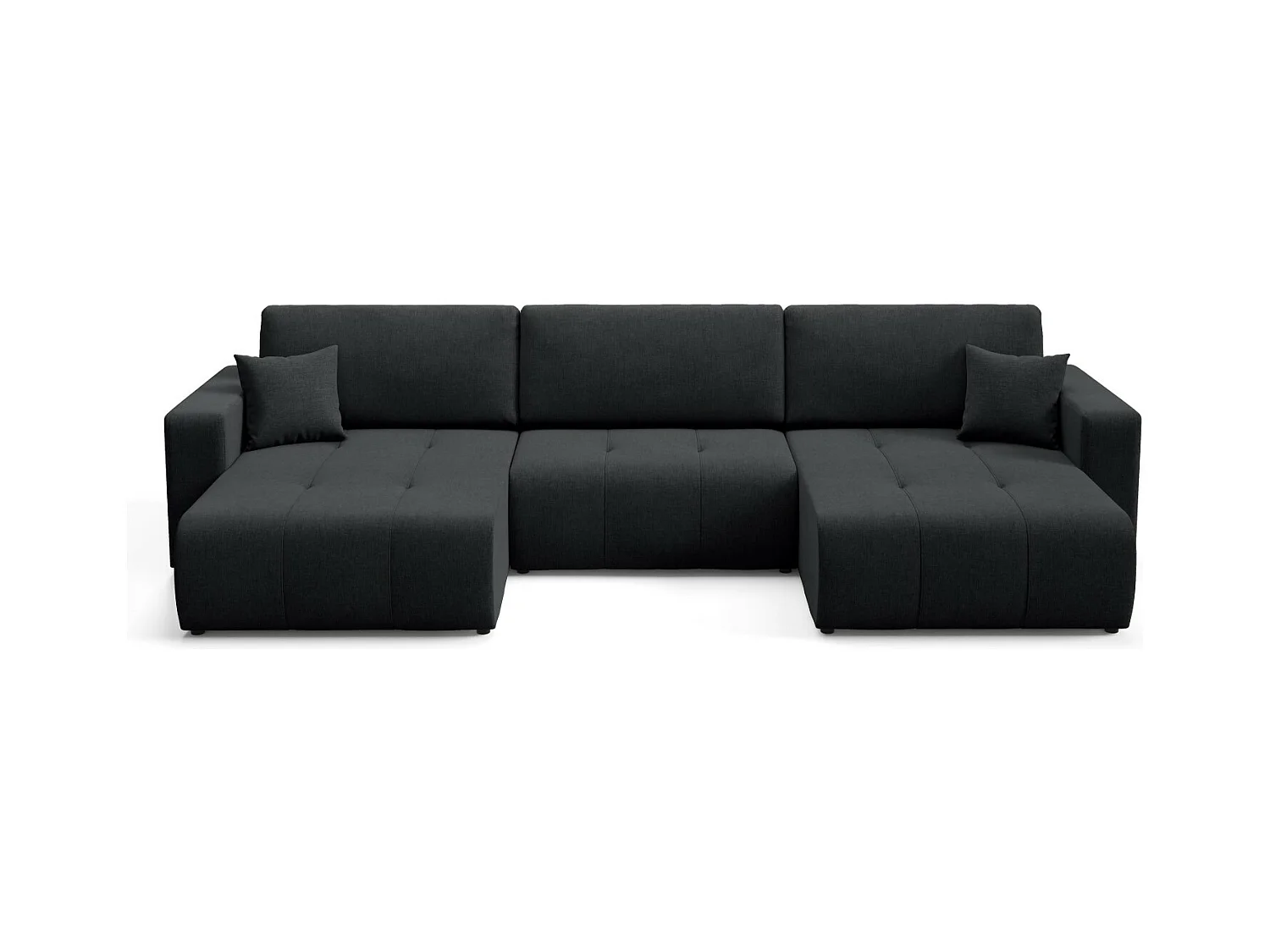 Ecksofa mit Schlaffunktion MOLINIO U Schwarz