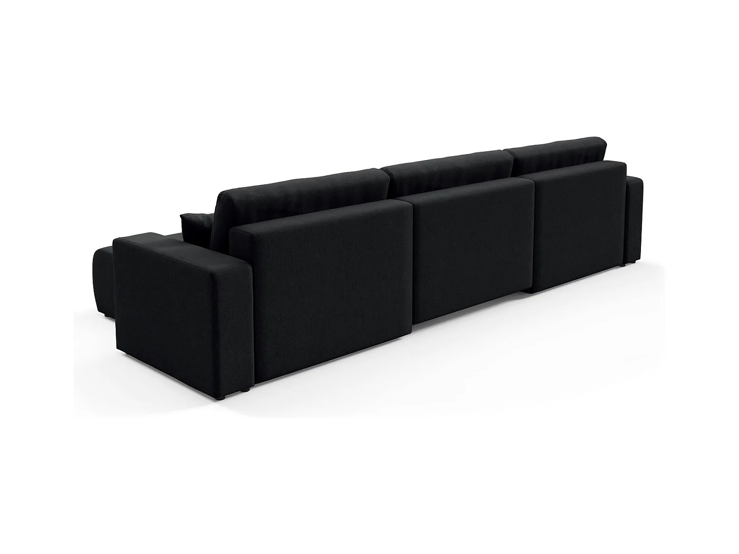 Ecksofa mit Schlaffunktion MOLINIO U Schwarz