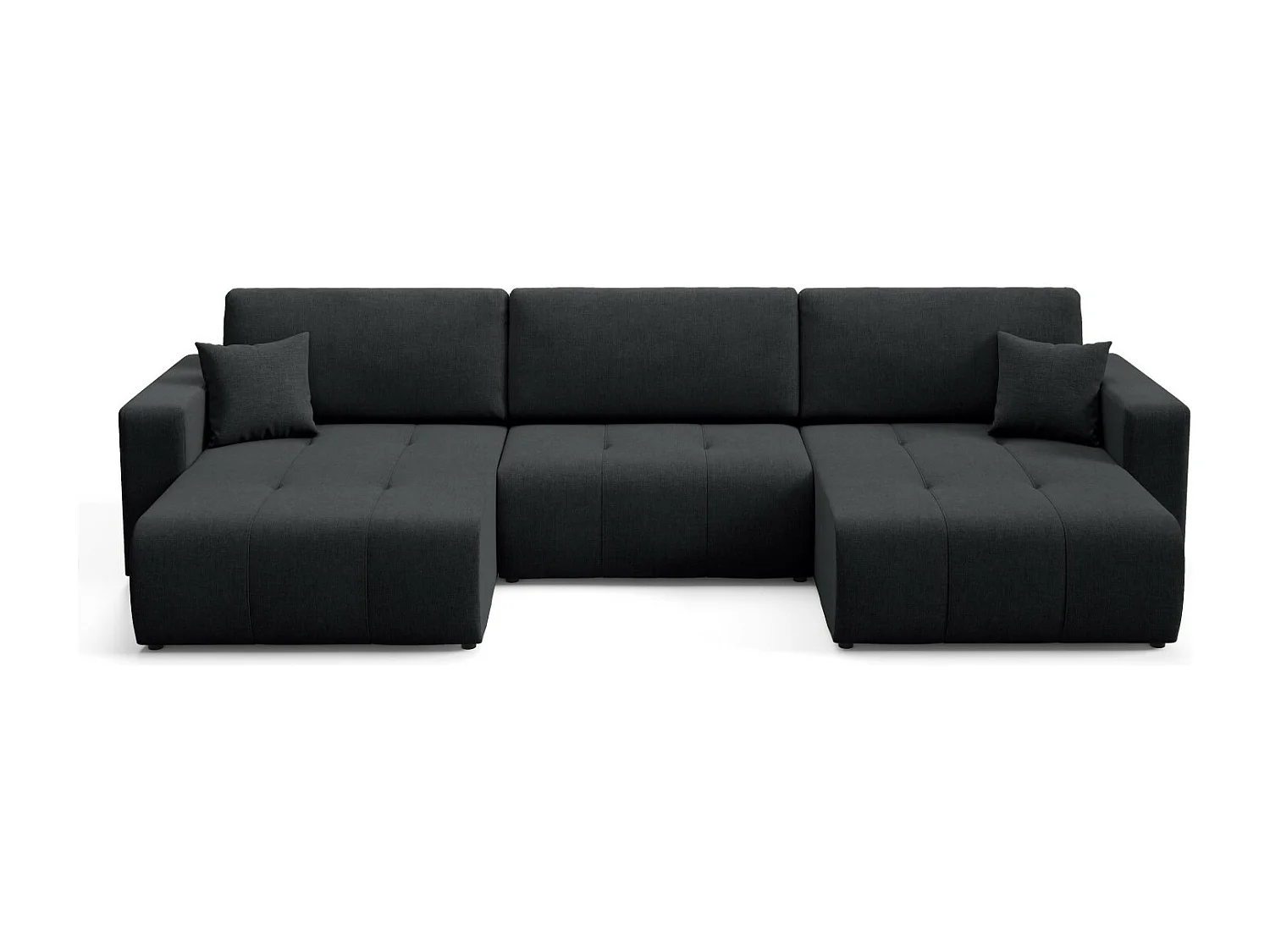 Canapé d'angle convertible MOLINIO U Noir