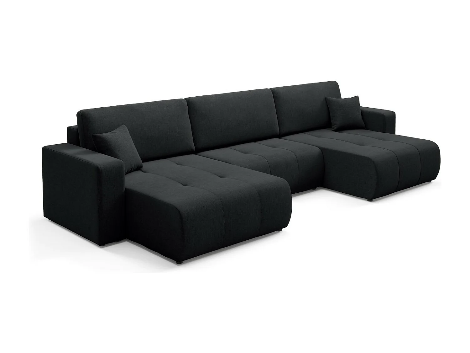 Canapé d'angle convertible MOLINIO U Noir