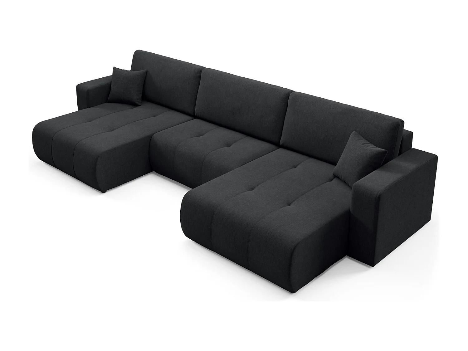 Canapé d'angle convertible MOLINIO U Noir