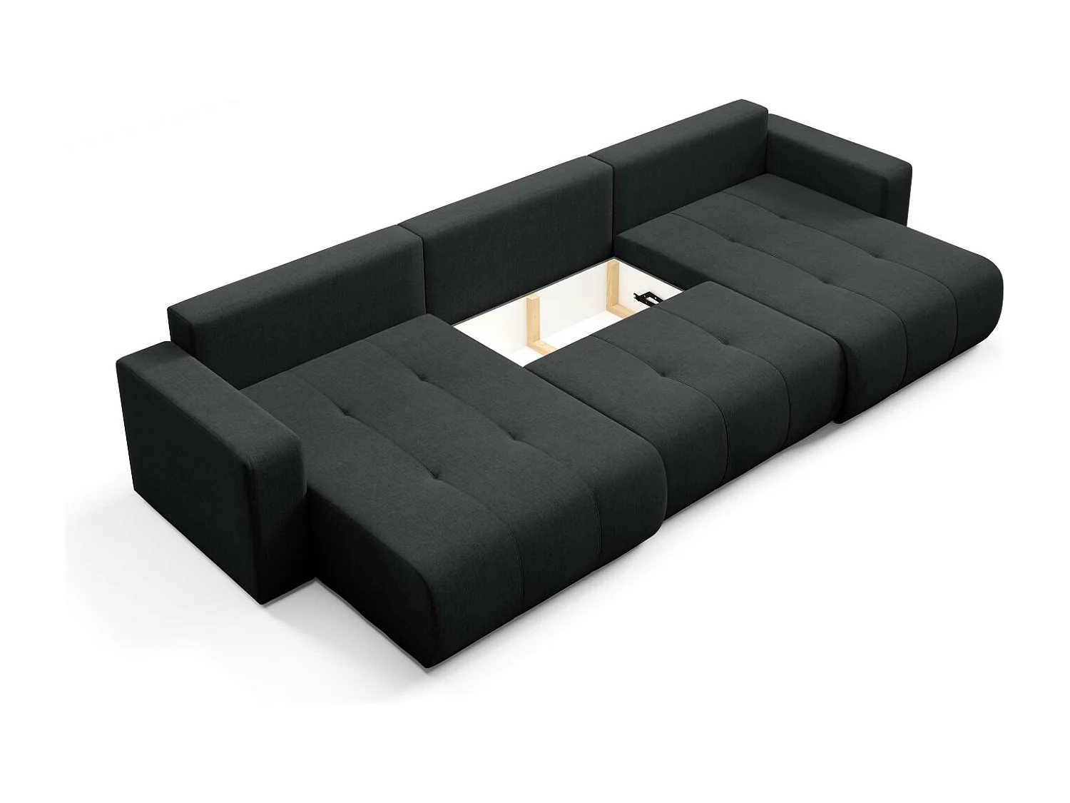 Canapé d'angle convertible MOLINIO U Noir