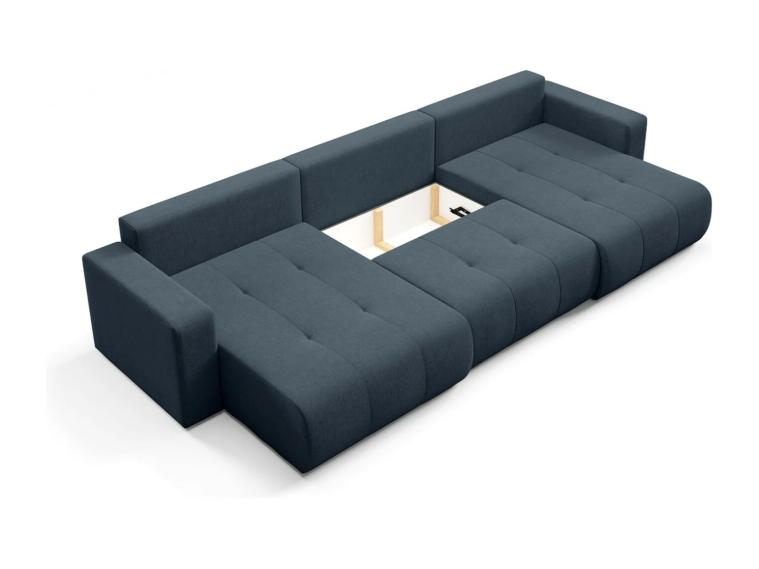 Hoekbankbed MOLINIO U Blauw