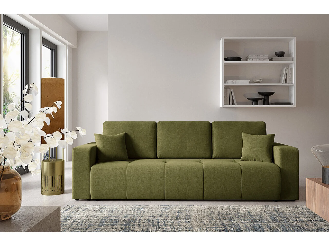 Schlafsofa mit Bettkasten MOLINIO Grün