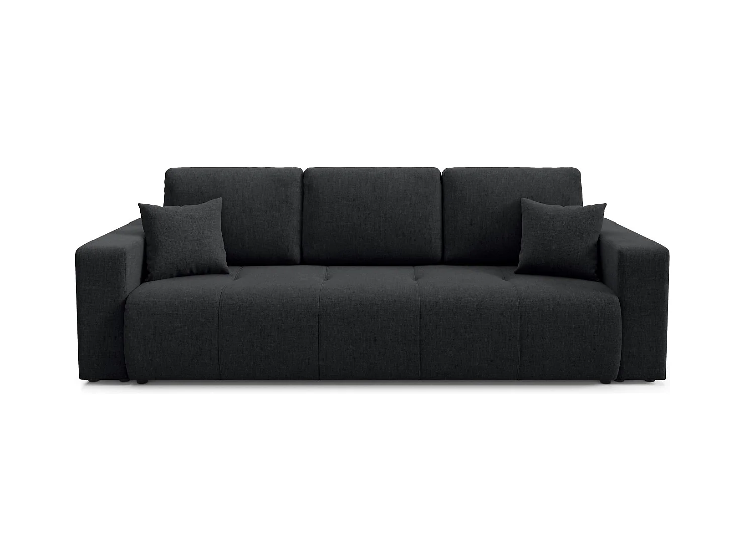 Schlafsofa mit Bettkasten MOLINIO Schwarz