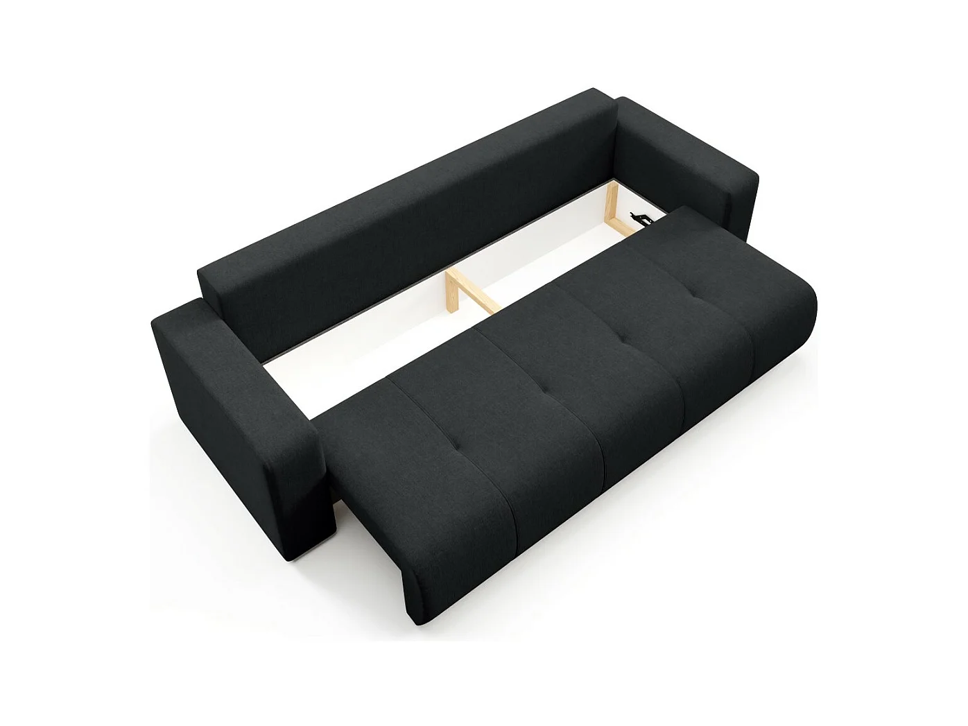 Schlafsofa mit Bettkasten MOLINIO Schwarz