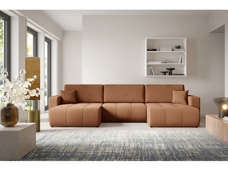 Hoekbankbed MOLINIO U Oranje