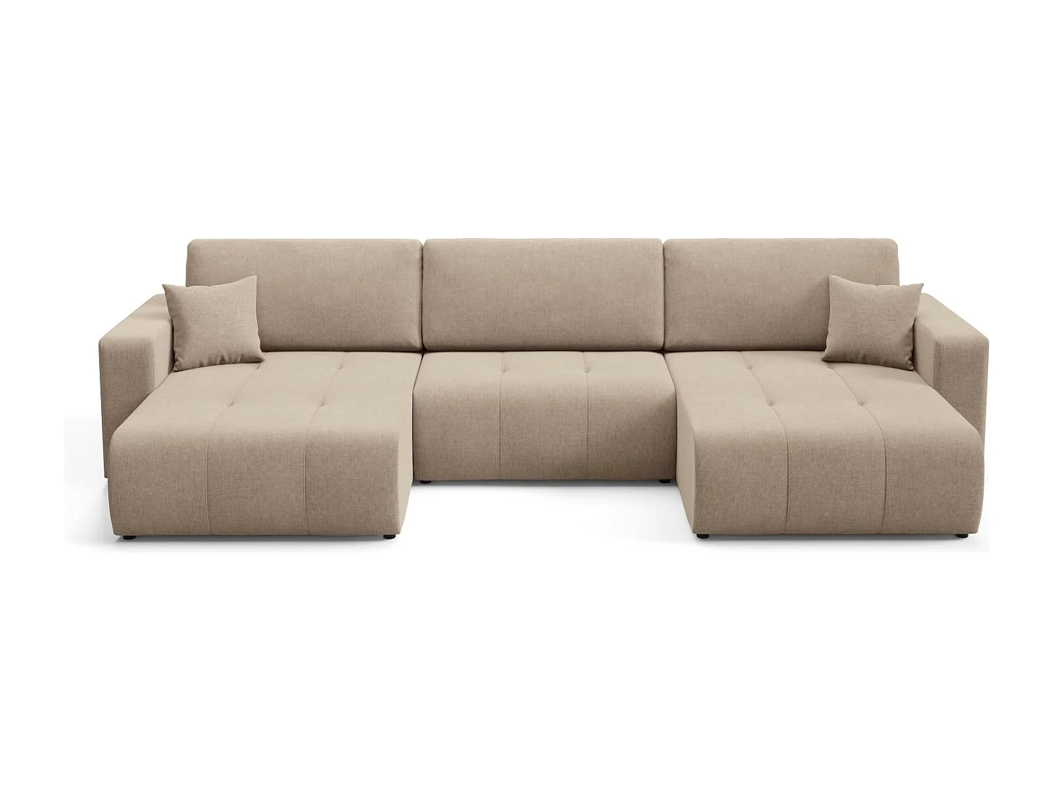 Hoekbankbed MOLINIO U Bruin