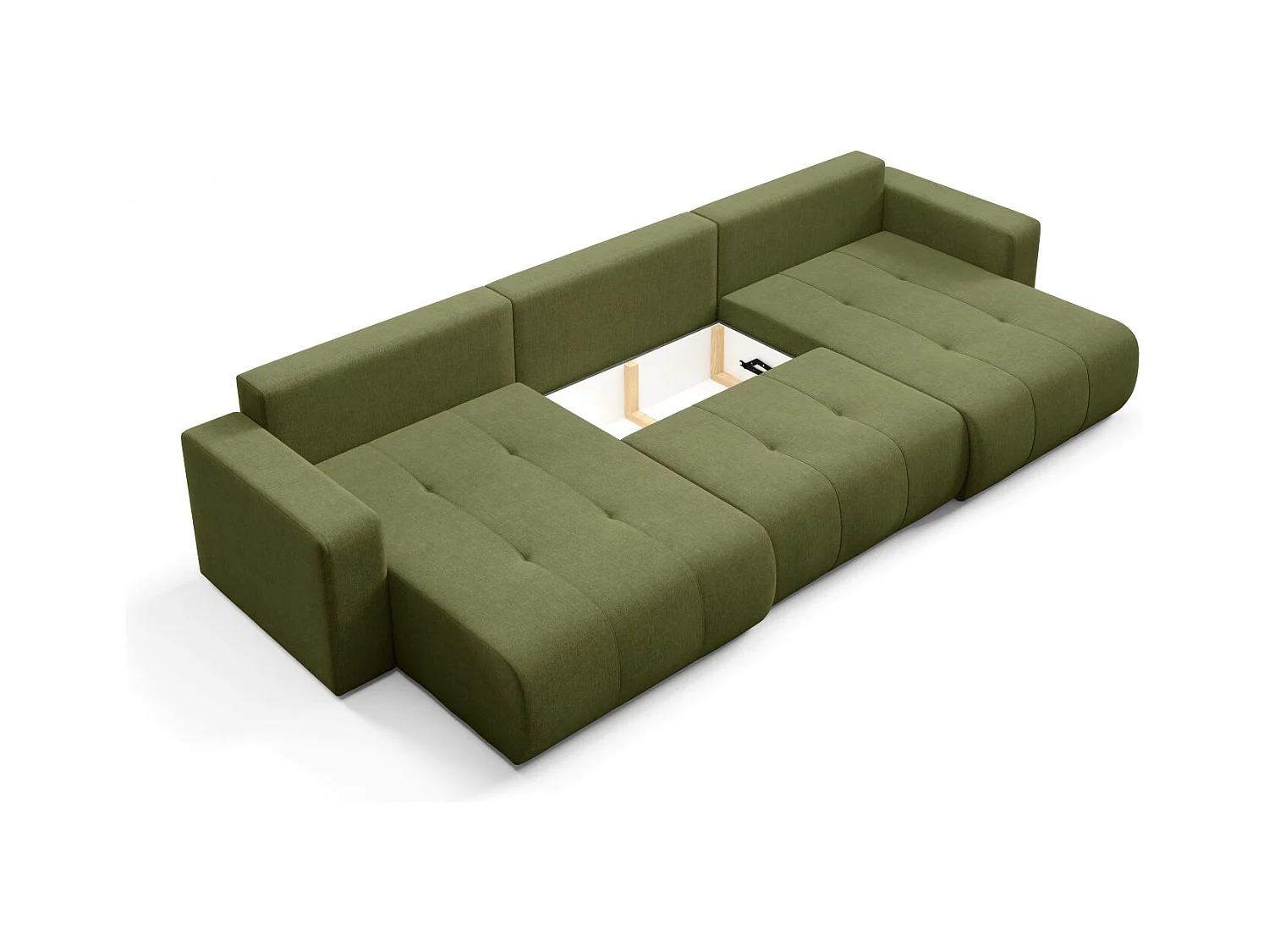 Ecksofa mit Schlaffunktion MOLINIO U Grün