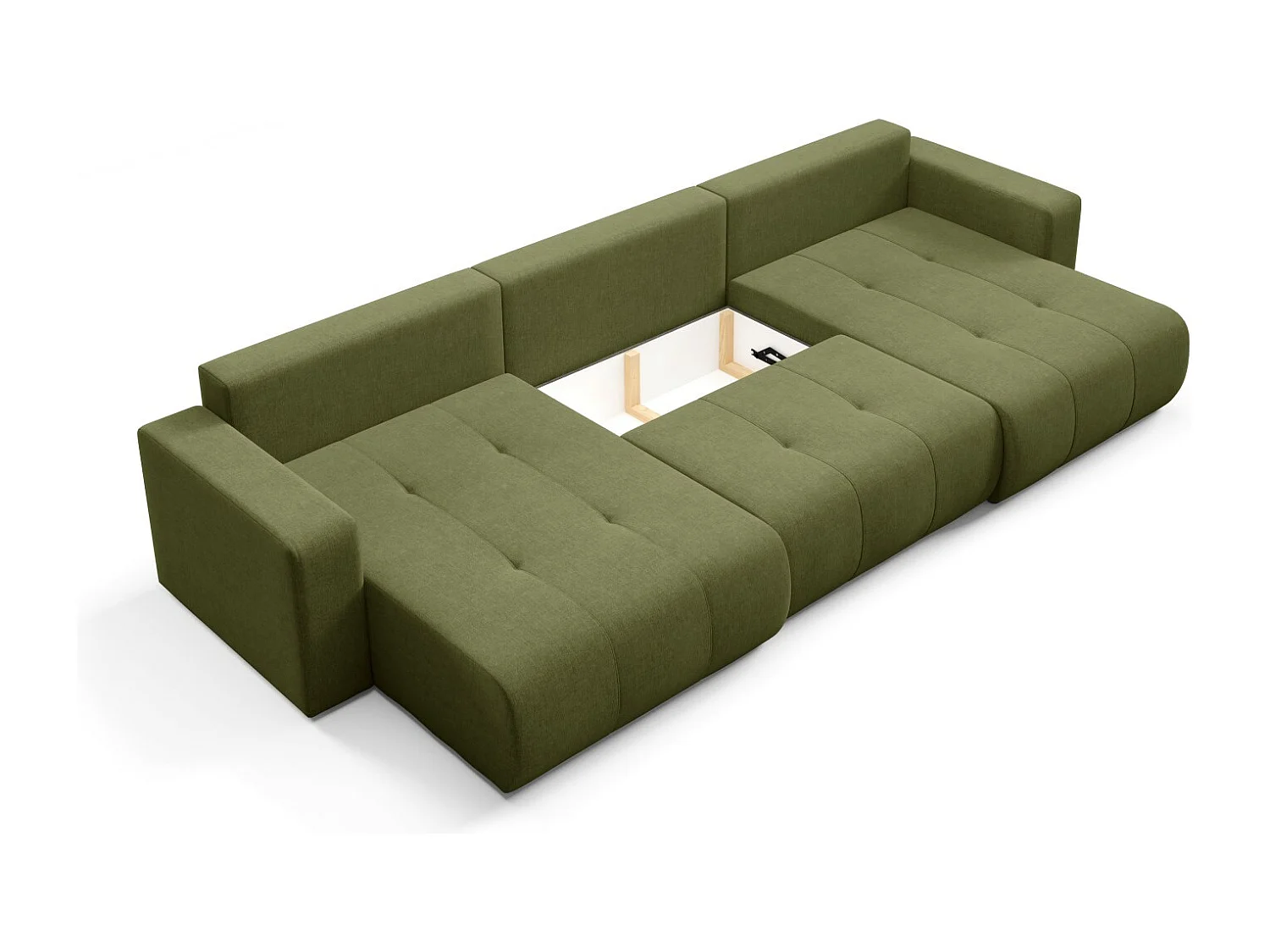 Canapé d'angle convertible MOLINIO U Vert