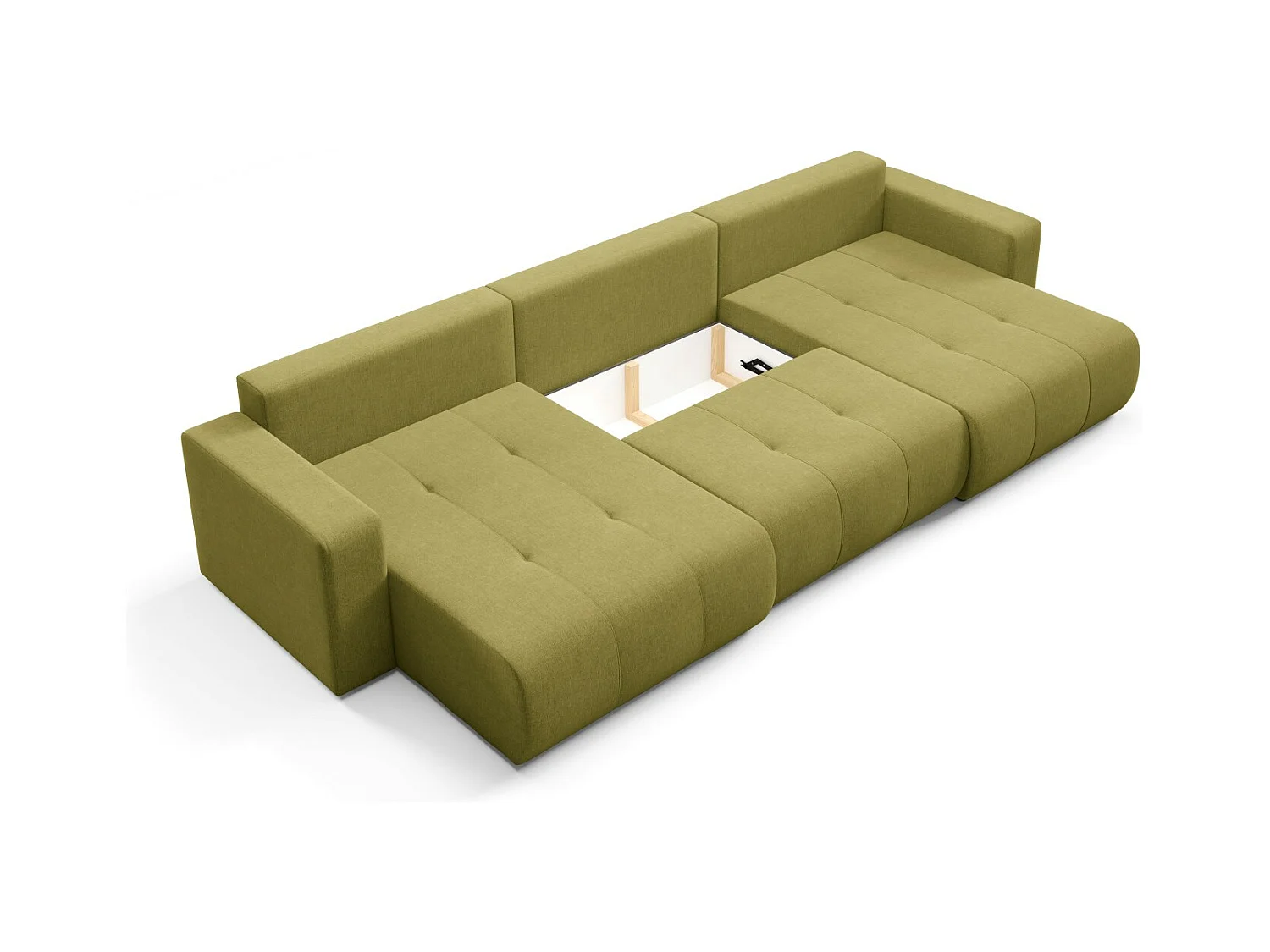 Ecksofa mit Schlaffunktion MOLINIO U Olivgrün