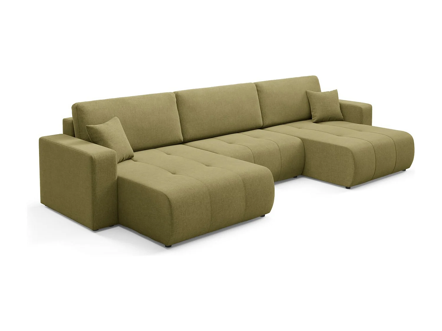 Canapé d'angle convertible MOLINIO U Vert olive