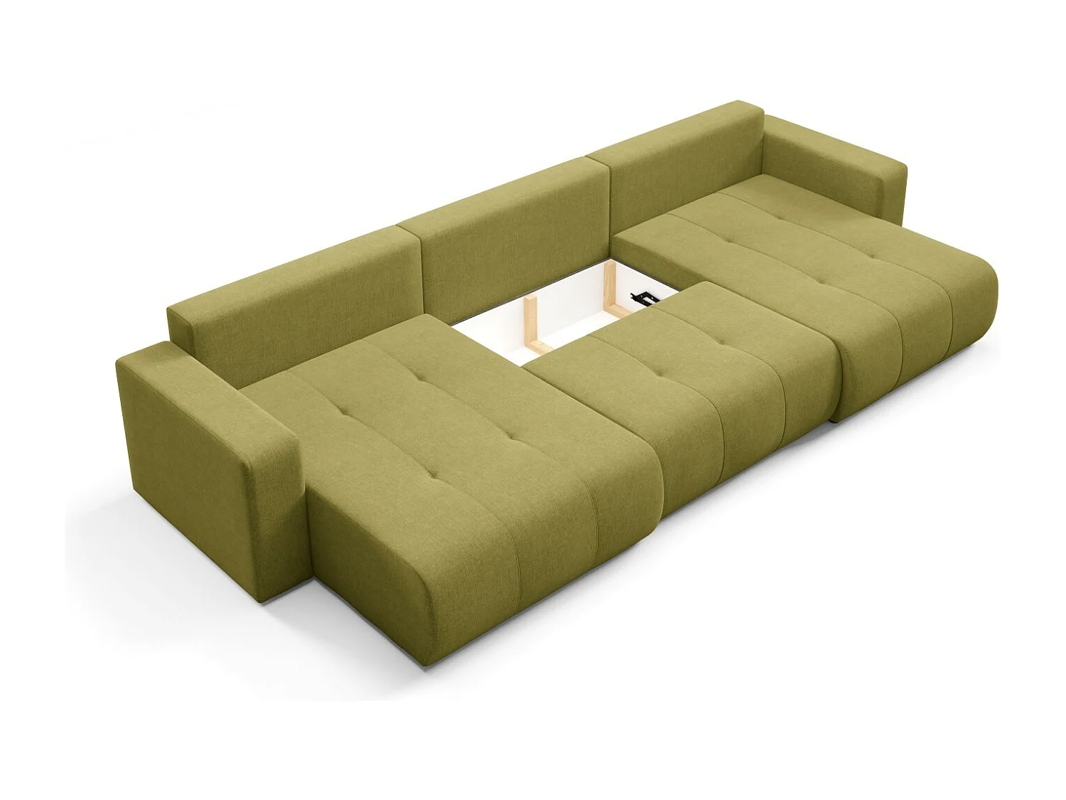 Canapé d'angle convertible MOLINIO U Vert olive