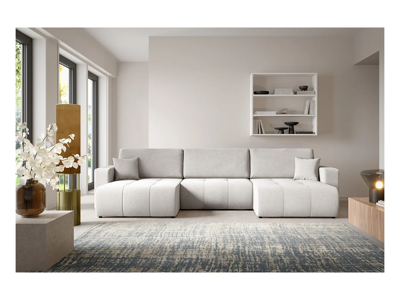 Ecksofa mit Schlaffunktion MOLINIO U Grau