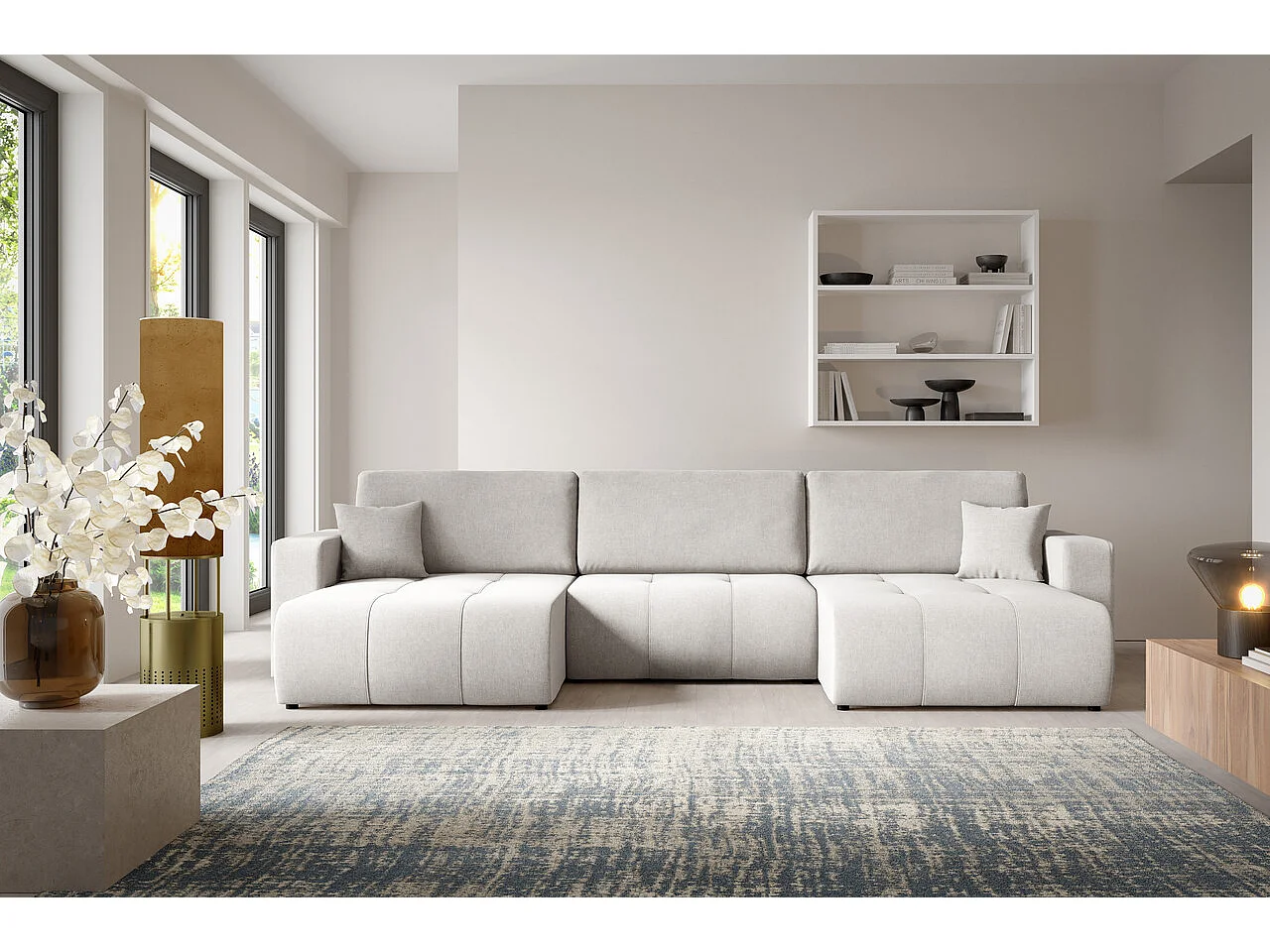 Ecksofa mit Schlaffunktion MOLINIO U Grau