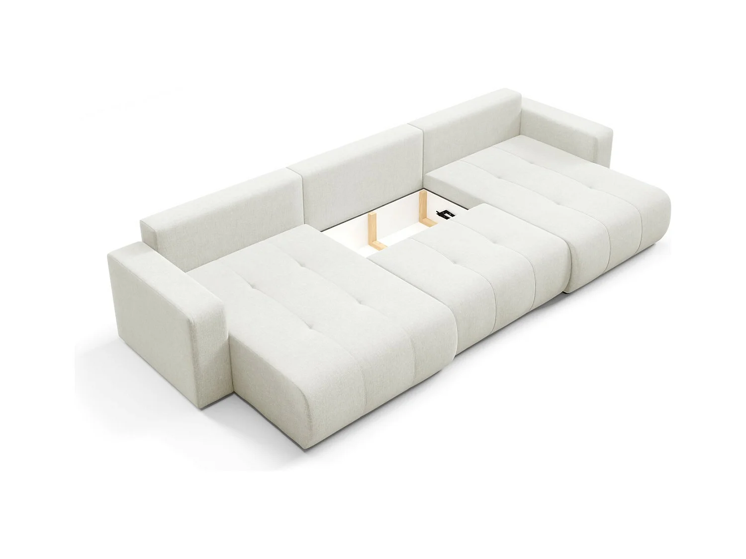 Ecksofa mit Schlaffunktion MOLINIO U Creme