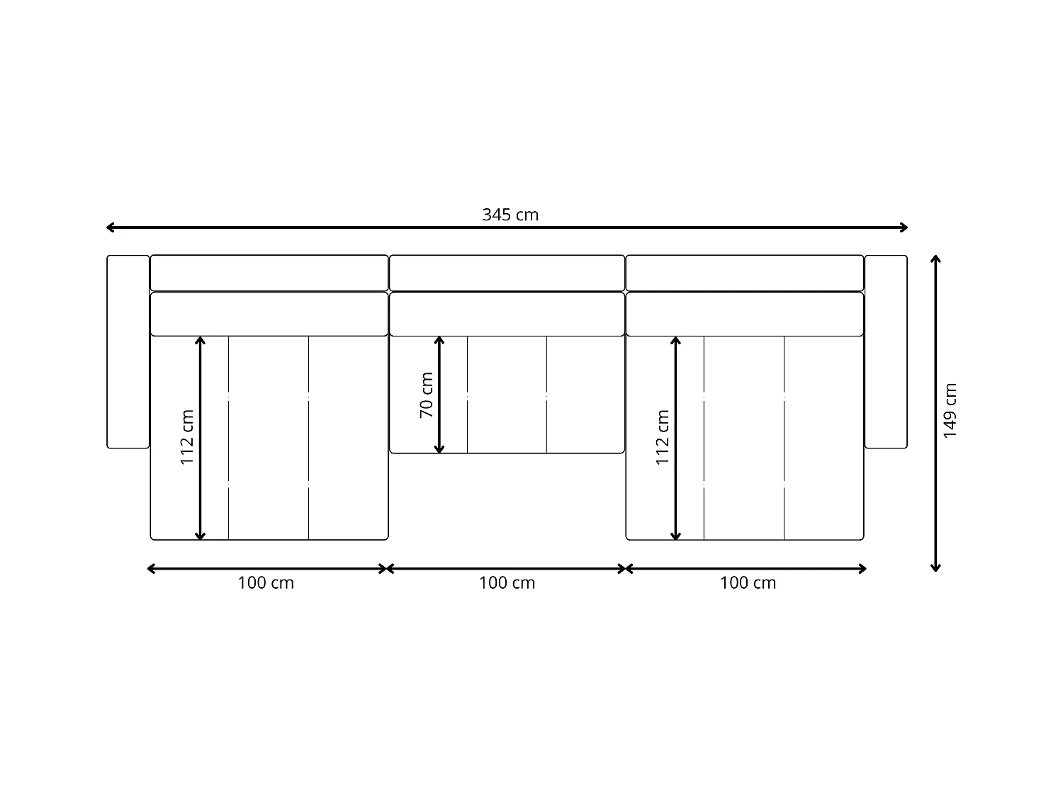 Ecksofa mit Schlaffunktion MOLINIO U Creme