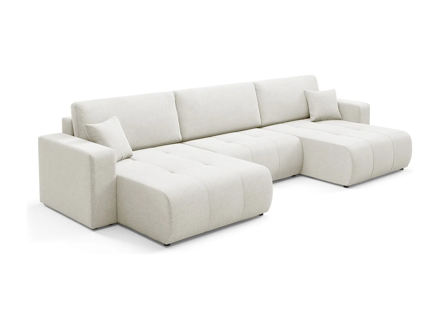 Canapé d'angle convertible MOLINIO U Creme