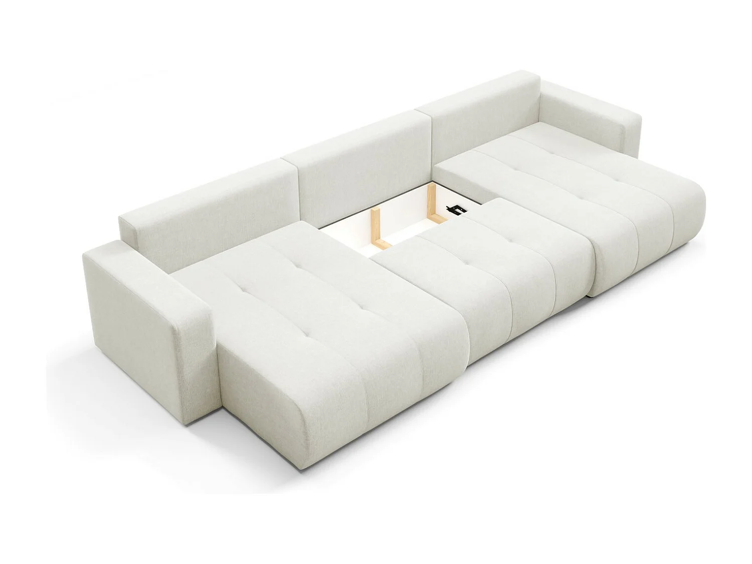 Canapé d'angle convertible MOLINIO U Creme