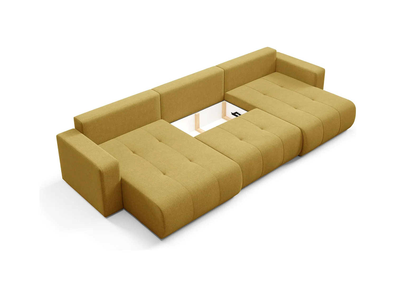 Ecksofa mit Schlaffunktion MOLINIO U Gelb