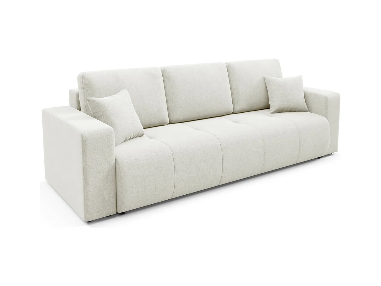 Schlafsofa mit Bettkasten MOLINIO Creme