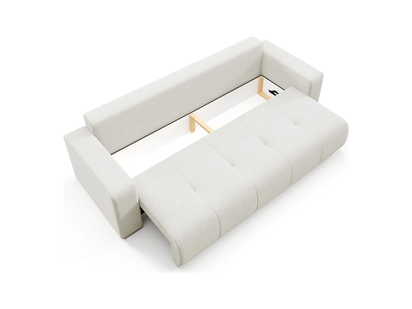 Schlafsofa mit Bettkasten MOLINIO Creme