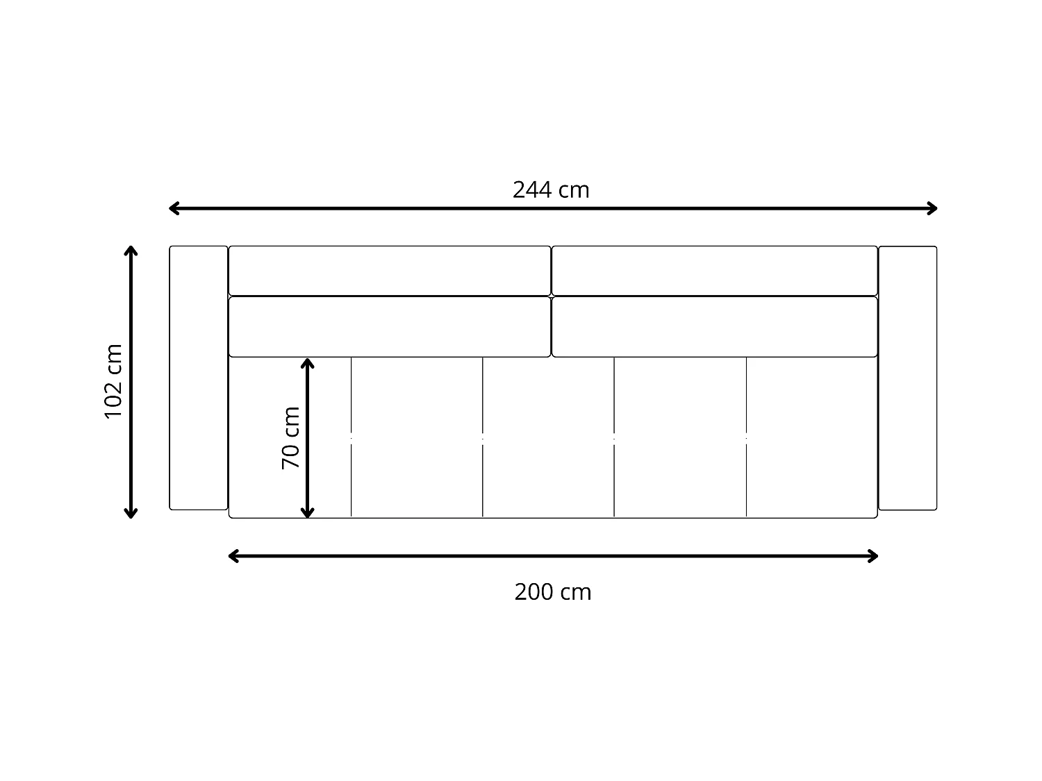 Schlafsofa mit Bettkasten MOLINIO Creme