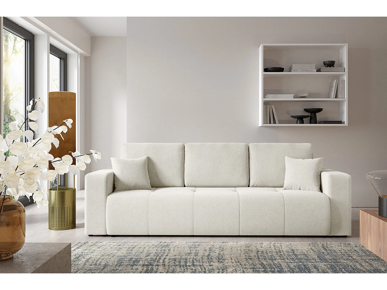 Canapé convertible MOLINIO Creme