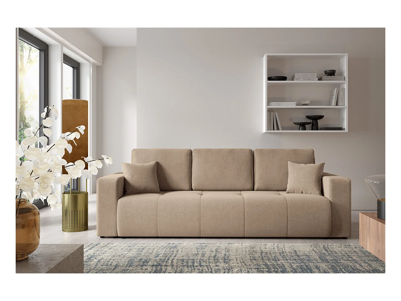 Canapé convertible MOLINIO Marron