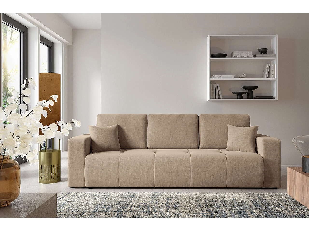 Canapé convertible MOLINIO Marron