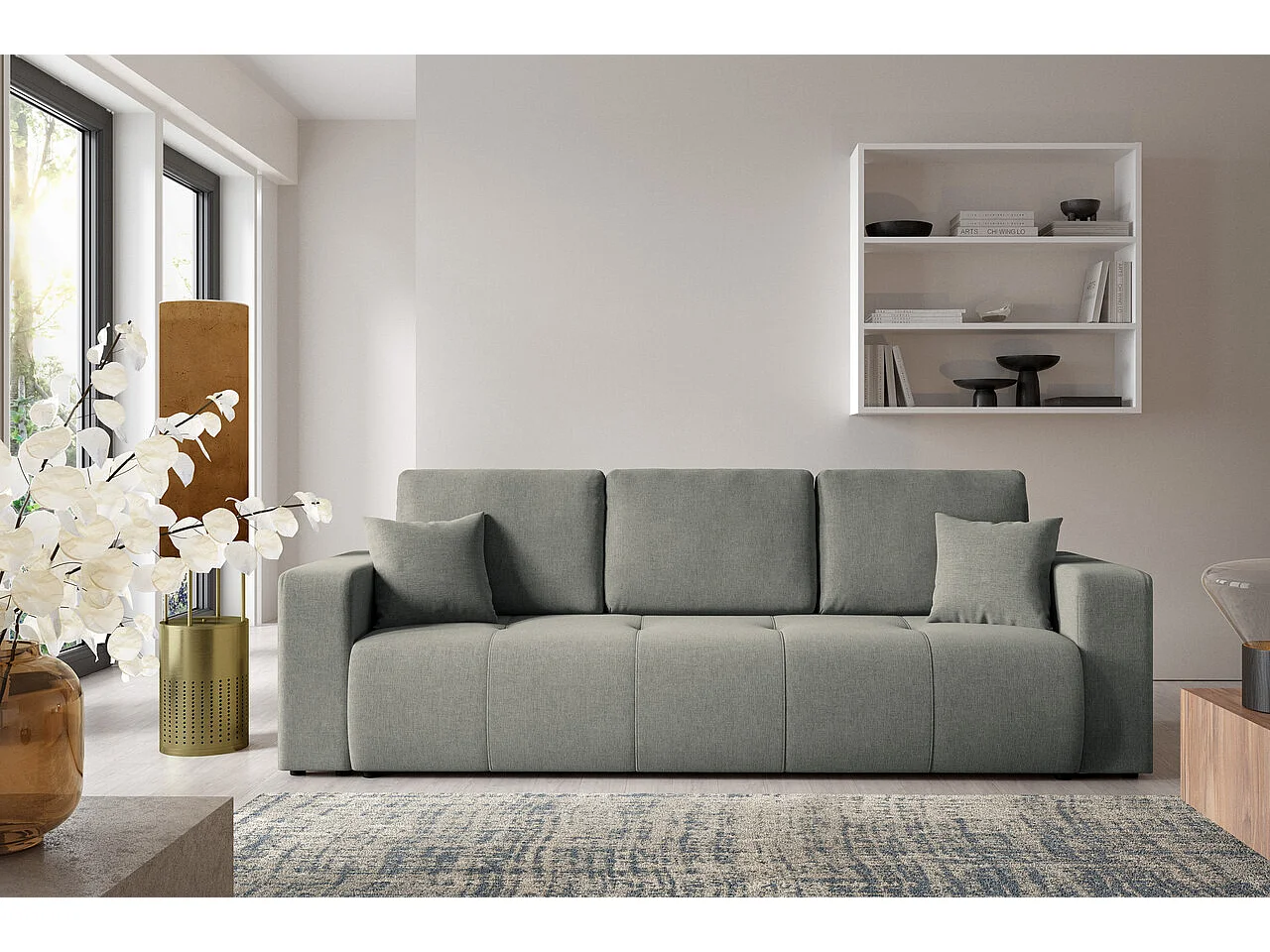 Canapé convertible MOLINIO Gris clair