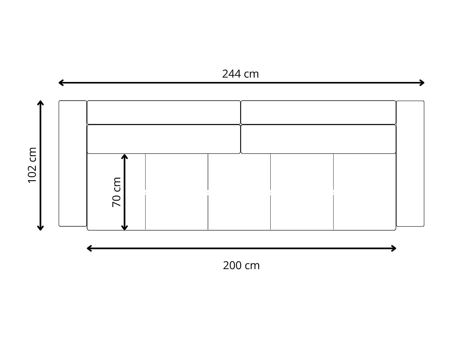 Canapé convertible MOLINIO Gris clair
