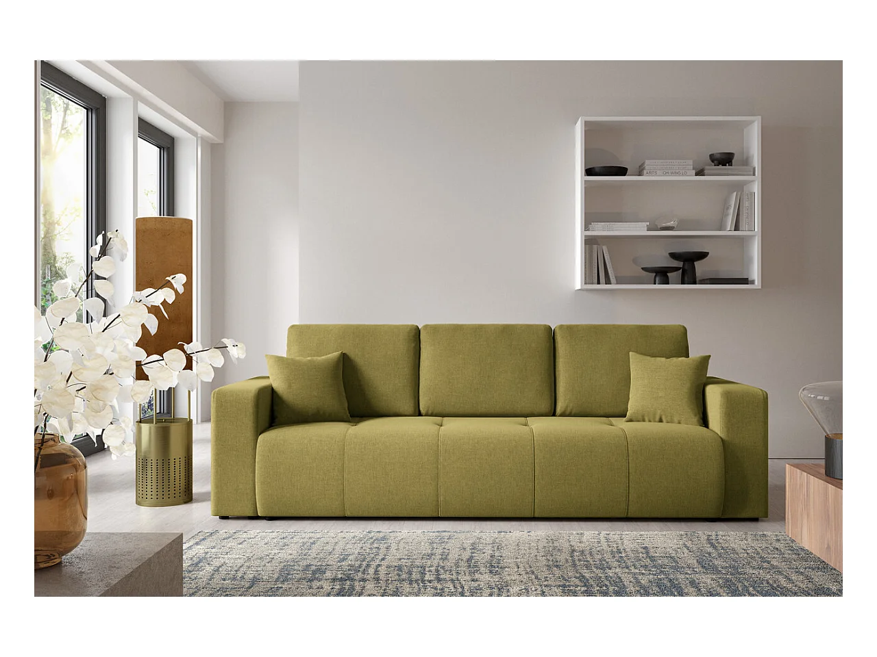 Canapé convertible MOLINIO Vert olive