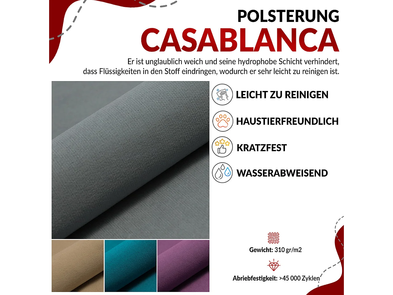 Sofa PIRS - 2-Sitzer, mit Armlehnen, Skandinavisches Design - Hellgrau Velvet