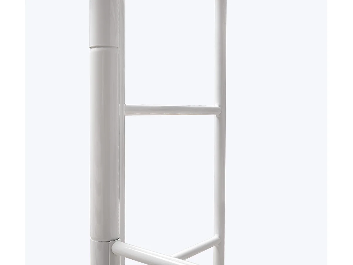 Lit enfant superposé en métal coloris blanc - Hauteur 160 x largeur 199 x profondeur 96,50 cm