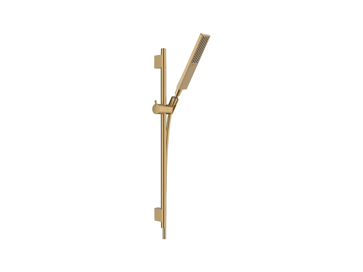 Ensemble barre de douche HANSGROHE Unica S Puro + Flexible + Pommeau de douche Pulsify E Bronze Brossé