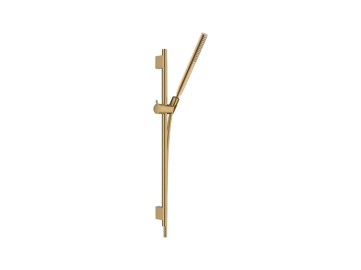 Ensemble barre de douche HANSGROHE Unica S Puro + Flexible + Pommeau de douche Pulsify S Bronze Brossé
