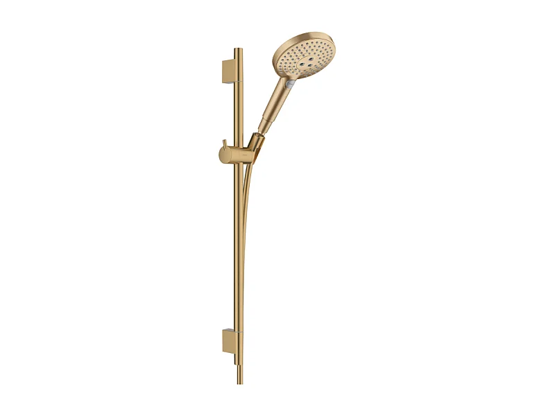 Ensemble barre de douche HANSGROHE Unica S Puro + Flexible + Pommeau de douche Raindance Select S Bronze Brossé