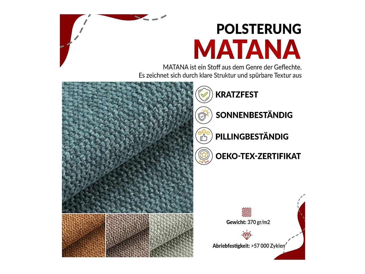 Couchgarnitur PIRS - 3+2+1, mit Armlehnen, Holzbeine, Skandinavischer Design - Beige Stukture