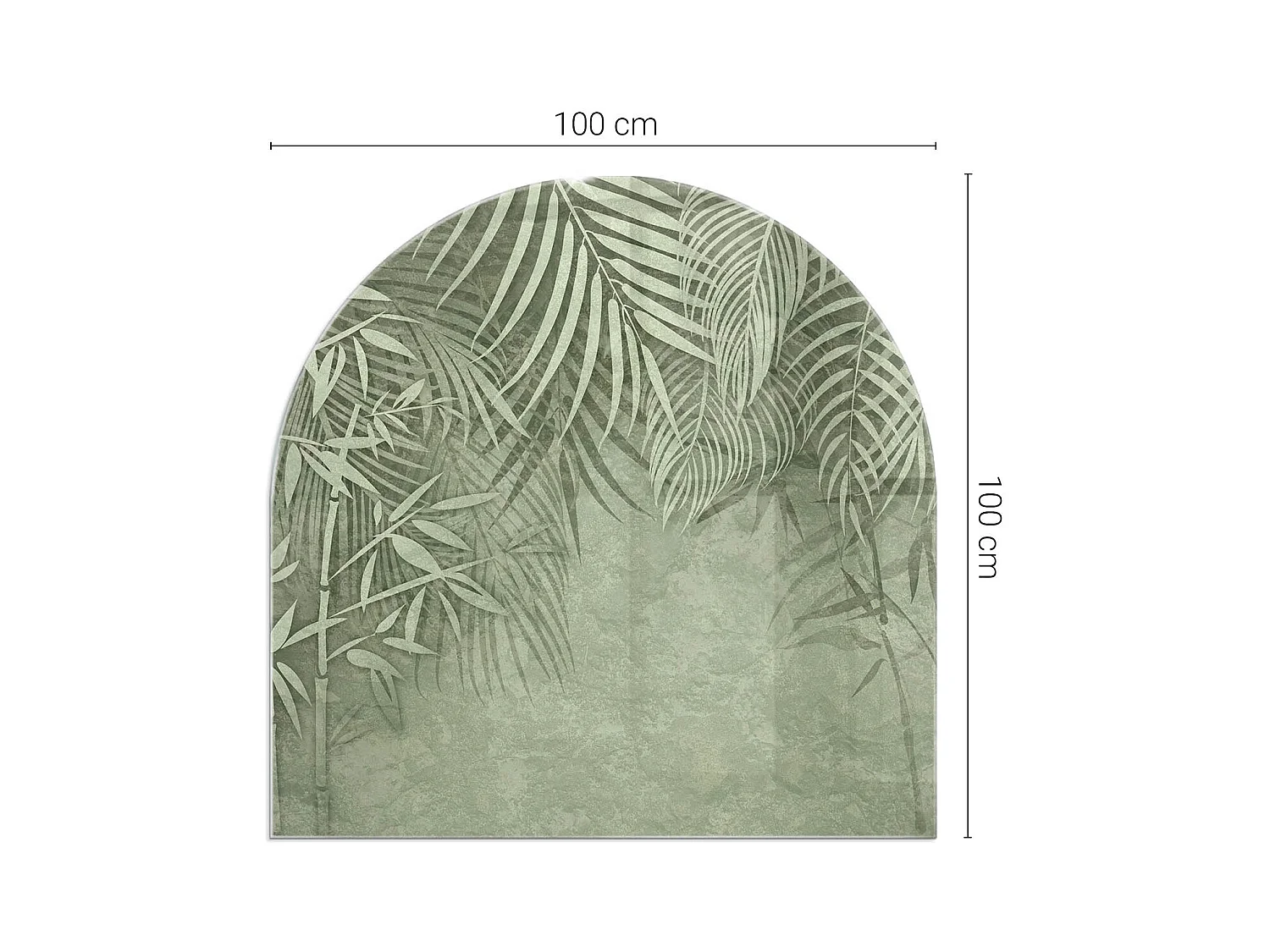 Plaque de sol en verre pour poêle - semi-circulaire - 100x100 - Couleur Graphite foncé