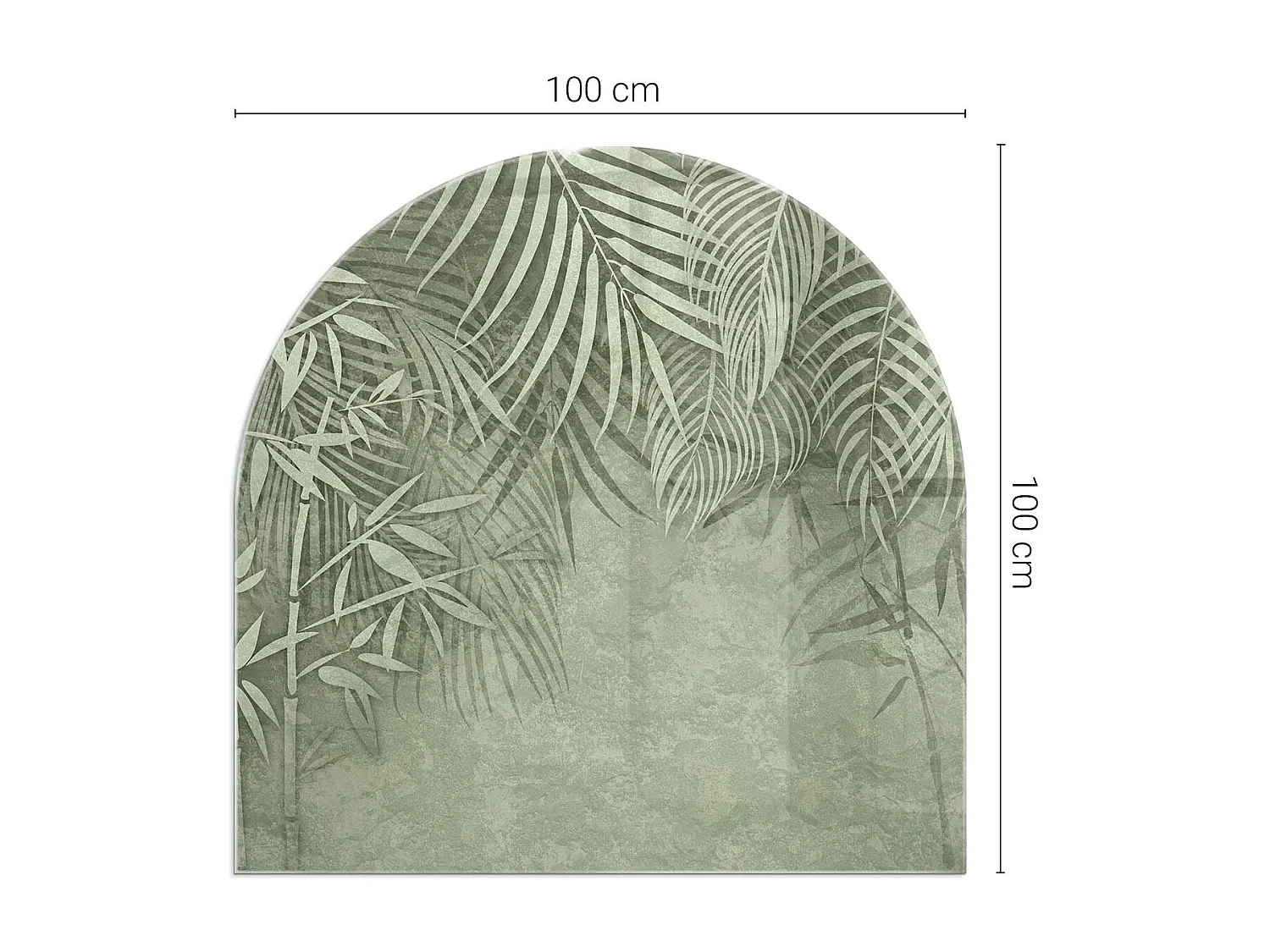 Glasplatte zum Schutz vor Funkenflug, Kaminauflage - halbrund - 100x100 - Farbe Dunkler Graphit