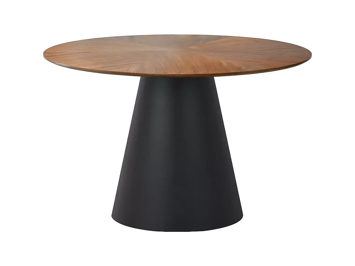 Tavolo da pranzo Angel (o100x77)/Materiale in legno/Rotondo/Nero&Marrone