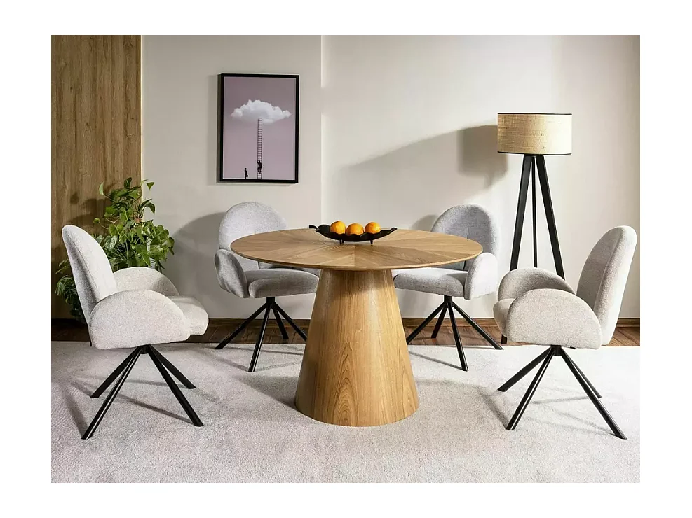 Tavolo da pranzo Angel (o100x77)/Materiale in legno/Rotondo/Marrone