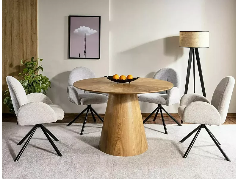 Table à manger Angel (Ø100x77)/Matériau bois/Ronde/Marron