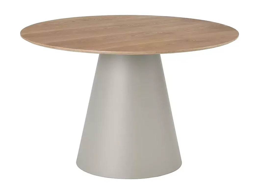 Esstisch Angel (o100x77)/Holzwerkstoff/Rund/Grau&Braun